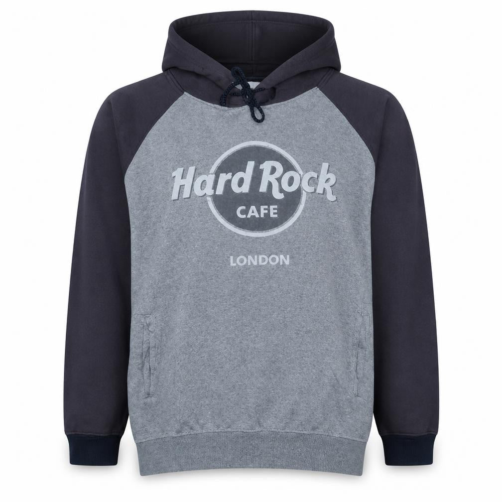 Hard Rock Cafe London Men's Grey Pullover Hoodie Size L