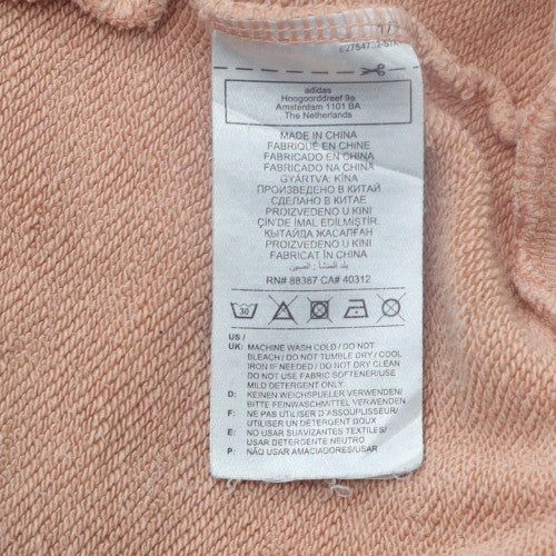 Adidas Women Beige Crew Neck Pullover Sweatshirt Size 10