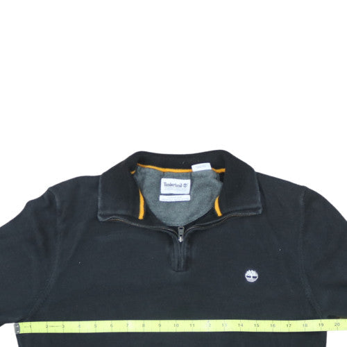 Timberland Men's Black Cotton 1/2 Zip Jumper Size L