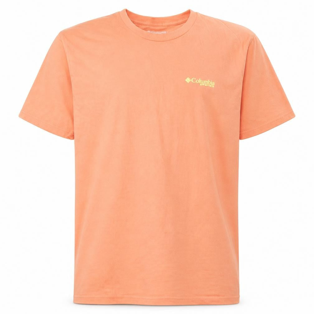 Columbia Men's Orange XL Graphic Fish Print Cotton T-Shirt