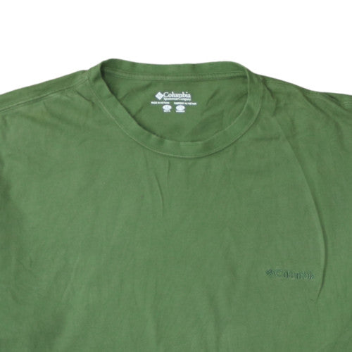 Columbia Men's Green 2XL Cotton Crew Neck Short Sleeve T-Shirt