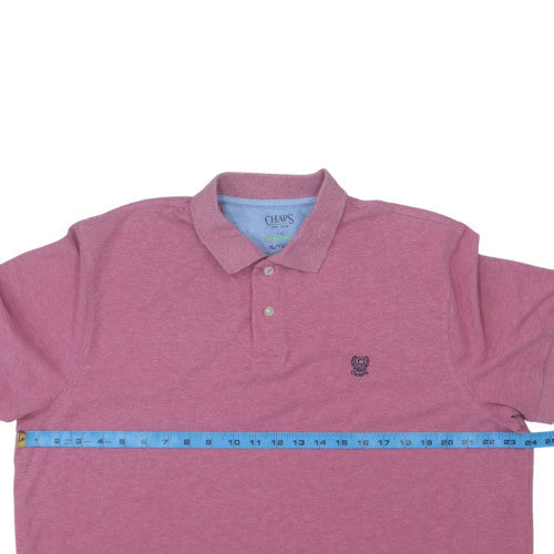 Chaps Men's Pink XL Polo Shirt Cotton Blend Classic Fit