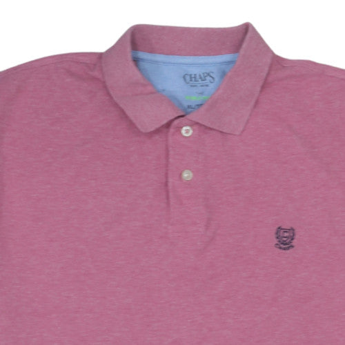 Chaps Men's Pink XL Polo Shirt Cotton Blend Classic Fit