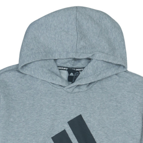Adidas Men’s Grey XL Pullover Hoodie with Logo Print