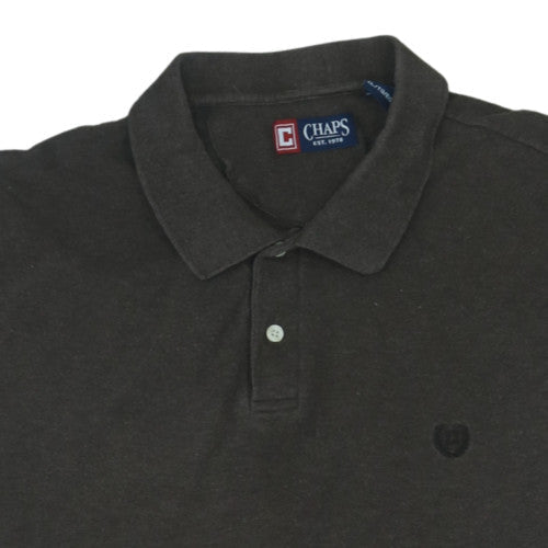 Chaps Men's Black XL Cotton Short Sleeve Polo Shirt