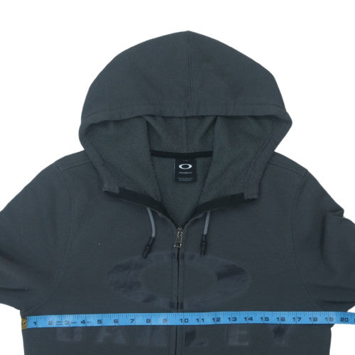 Oakley Men's Black Full Zip Hoodie M Athletic Fit Logo Fleece