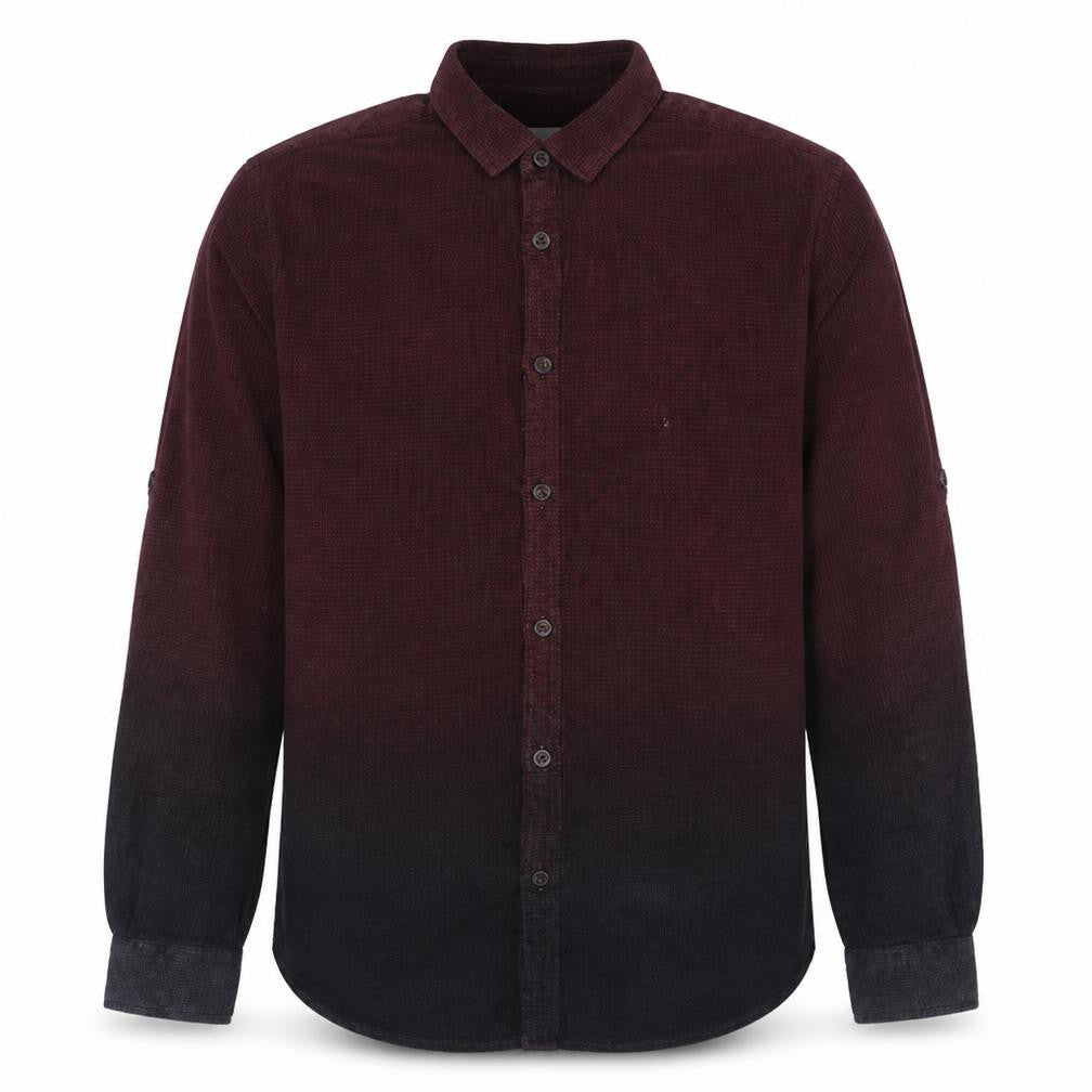 Calvin Klein Men's Brown Slim Fit Cotton Corduroy Shirt M