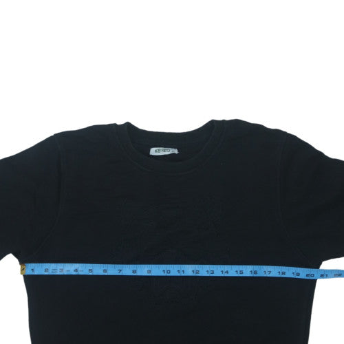 Kenzo Men's Black XL Embroidered Tiger Crew Neck Sweatshirt