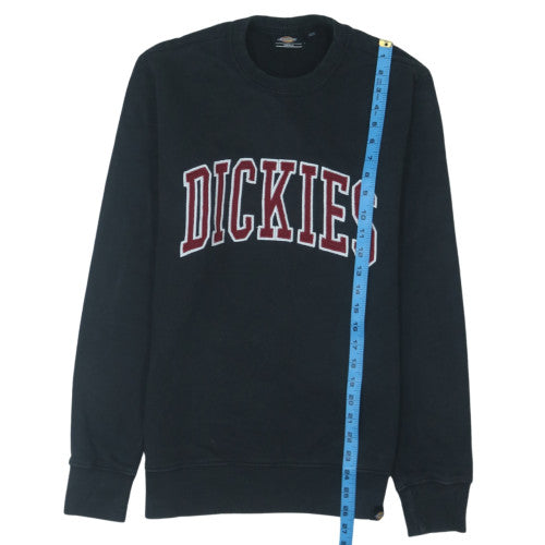 Dickies Men's Black Small Crew Neck Logo Sweatshirt