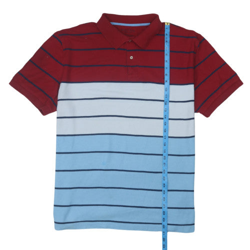 Nautica Men’s Multicoloured Striped Polo Shirt 2XL Classic Fit