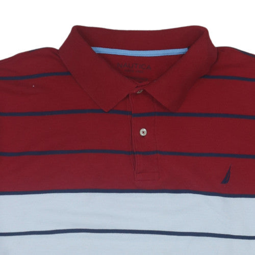 Nautica Men’s Multicoloured Striped Polo Shirt 2XL Classic Fit