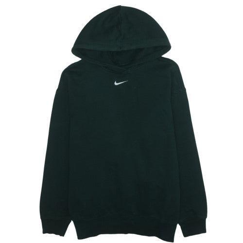 Nike Men's Green Pullover Hoodie M Fleece Logo Sweatshirt