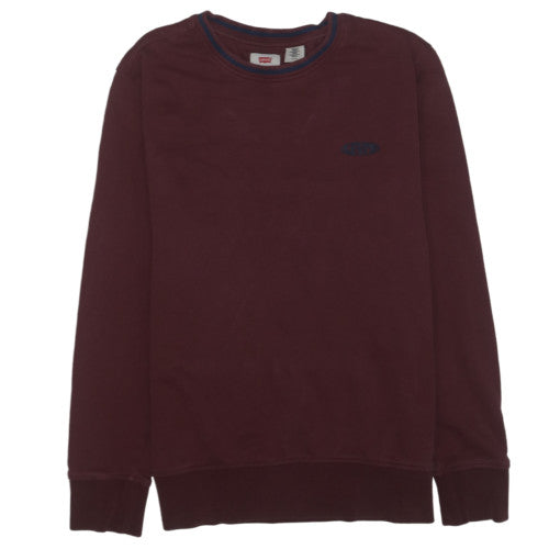 Levi's Men's Red Crew Neck Pullover Sweatshirt Size M