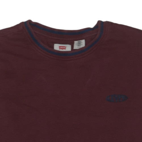 Levi's Men's Red Crew Neck Pullover Sweatshirt Size M