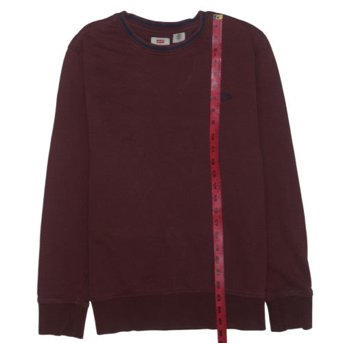 Levi's Men's Red Crew Neck Pullover Sweatshirt Size M