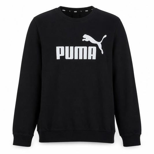 Puma Men's Black 2XL Crew Neck Logo Pullover Sweatshirt
