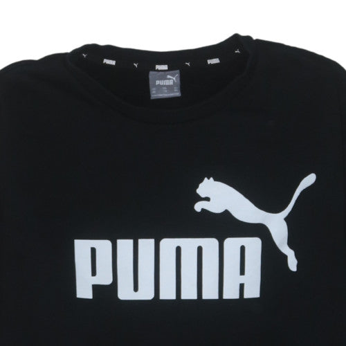 Puma Men's Black 2XL Crew Neck Logo Pullover Sweatshirt
