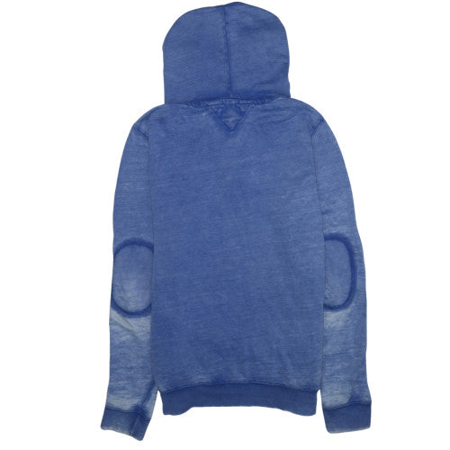 Hilfiger Denim Men's Blue Henley Hoodie Size L Cotton Blend