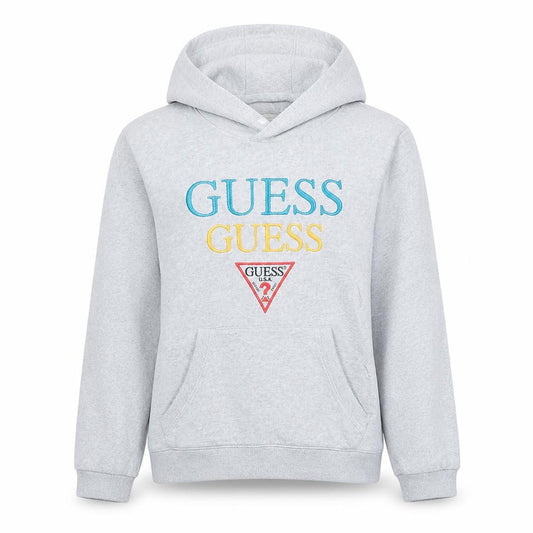 Guess Women's Grey Pullover Hoodie Logo Print Size L