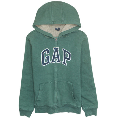 GAP Mens Green Full Zip Fleece Lined Hoodie Size L