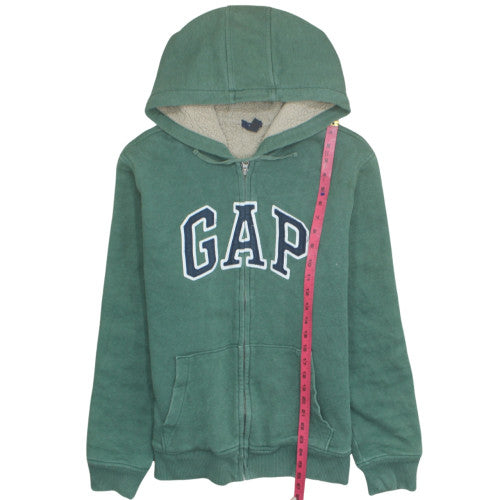 GAP Mens Green Full Zip Fleece Lined Hoodie Size L