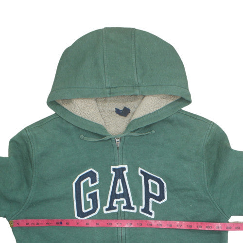 GAP Mens Green Full Zip Fleece Lined Hoodie Size L