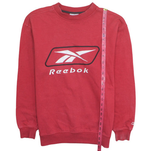 Reebok Men’s Red Small Pullover Crew Neck Fleece Sweatshirt