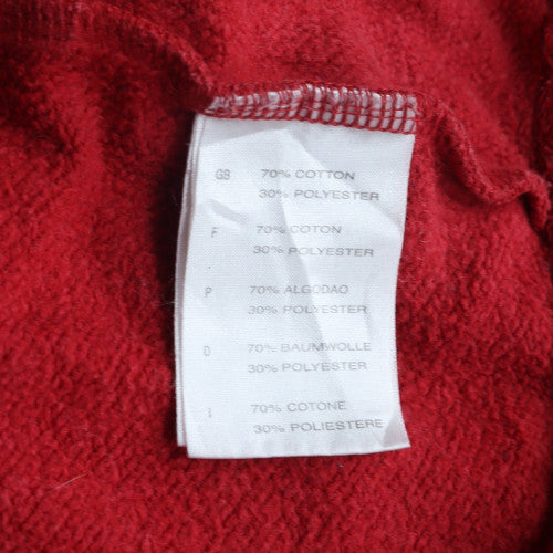 Reebok Men’s Red Small Pullover Crew Neck Fleece Sweatshirt