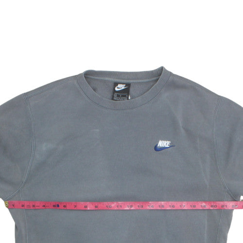Nike Men's Grey Pullover Crew Neck Sweatshirt M Regular Fit