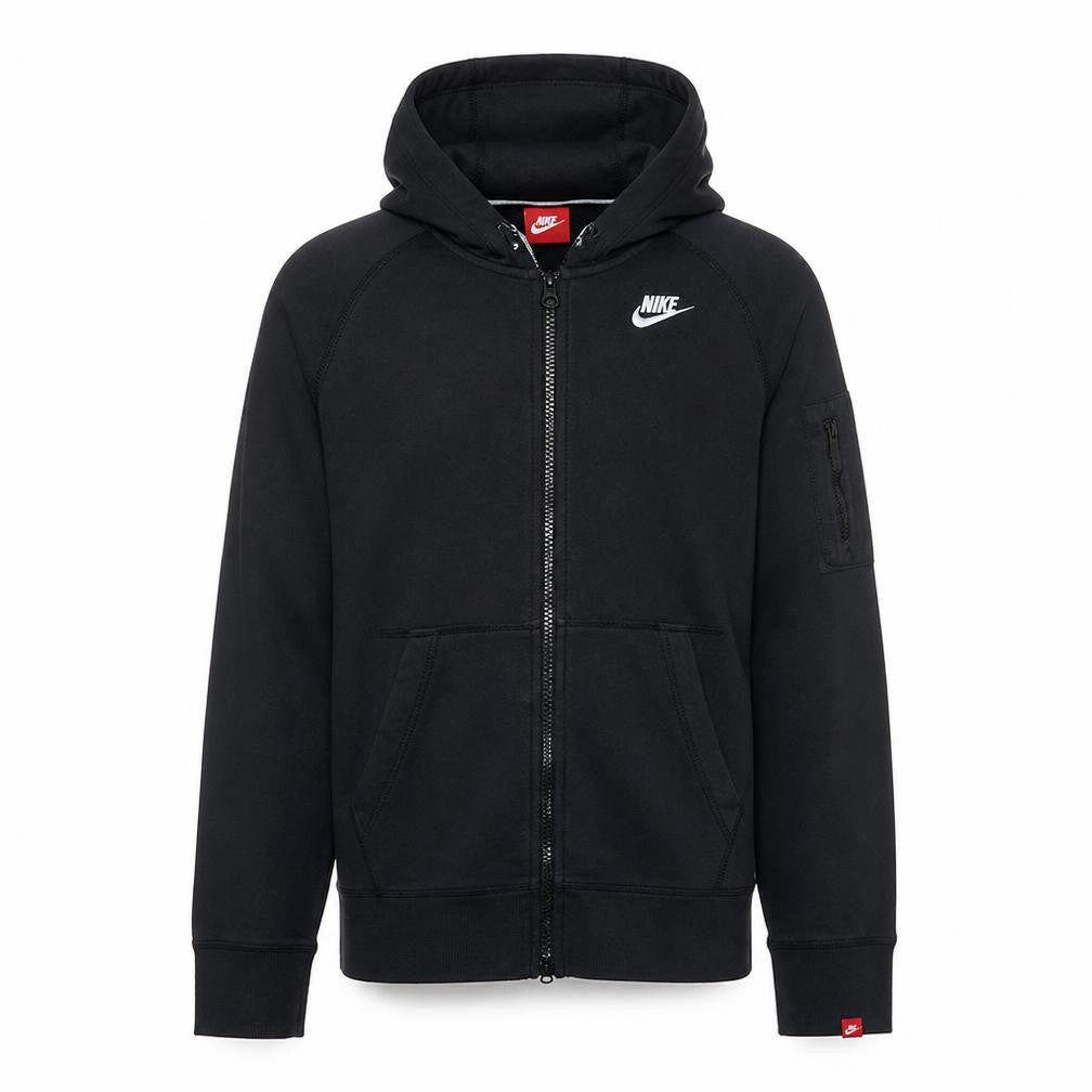 Nike Men's Black Full Zip Hoodie Size M Cotton Sportswear