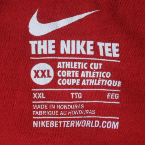 Nike Men's Red Athletic Fit Crew Neck Short Sleeve Graphic T-Shirt XXL