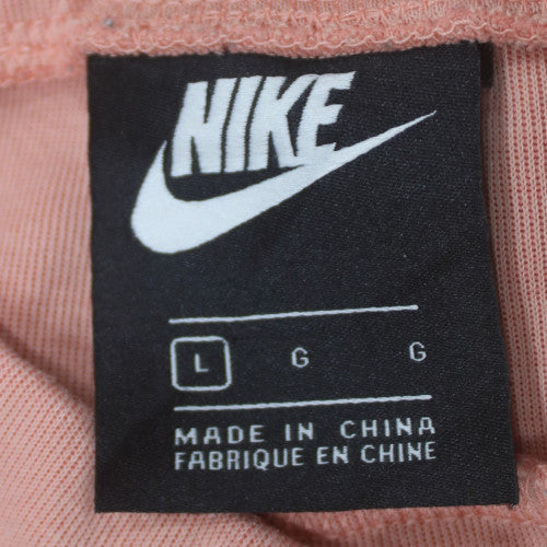 Nike Womens Pink Jogger Sweatpants L Regular Fit Cotton Blend