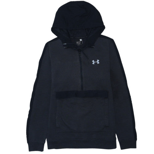 Under Armour Men's Black Small 1/2 Zip Fleece Sports Hoodie