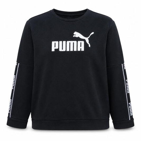 Puma Mens Black 2XL Crew Neck Graphic Logo Pullover Sweatshirt