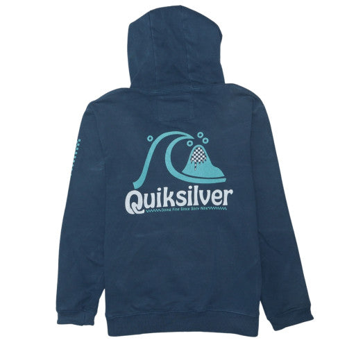 Quiksilver Men's Blue Graphic Pullover Hoodie Size M