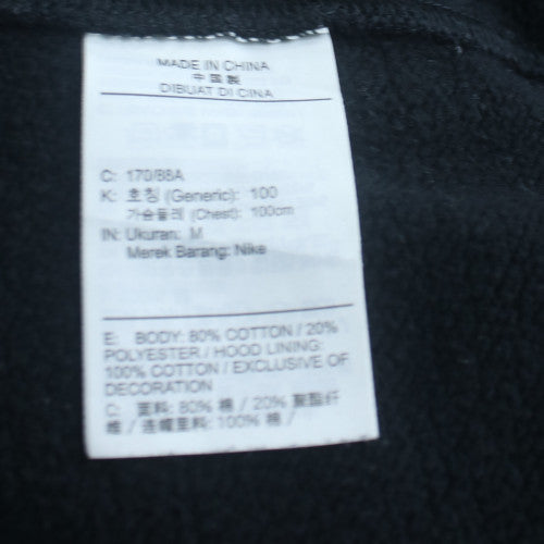 Nike Mens Black Full Zip Hoodie M Fleece Sweatshirt