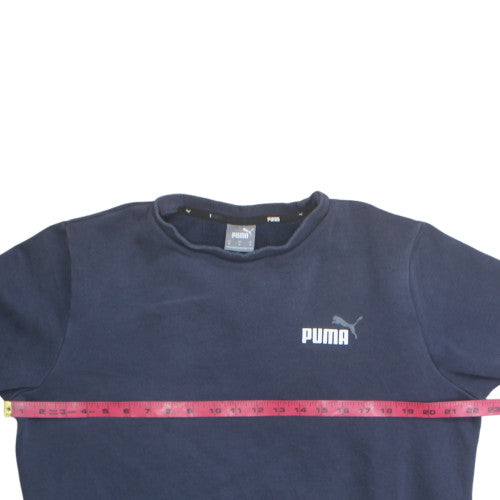 Puma Mens Blue Crew Neck Pullover Sweatshirt M Regular Fit