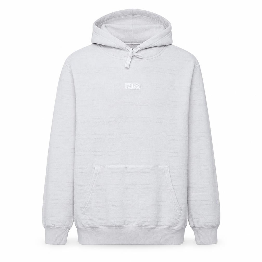 Fila Men’s White Pullover Hoodie S Logo Cotton Blend Sportswear