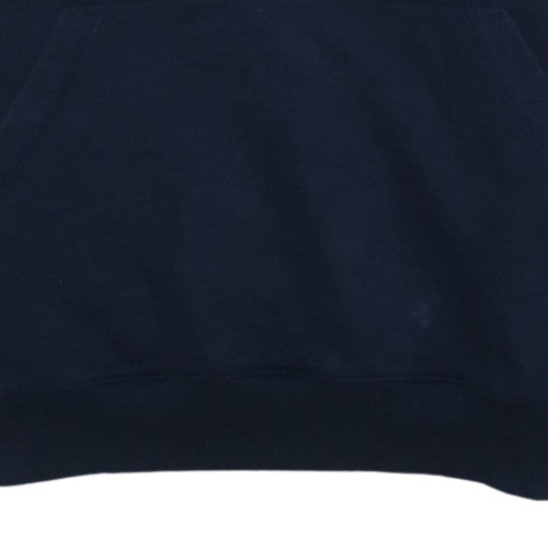 Carhartt Men Blue Pullover Hoodie M Relaxed Fit Logo Sweatshirt