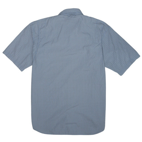 Columbia Men's Blue XL Short Sleeve Check Button-Up Casual Shirt