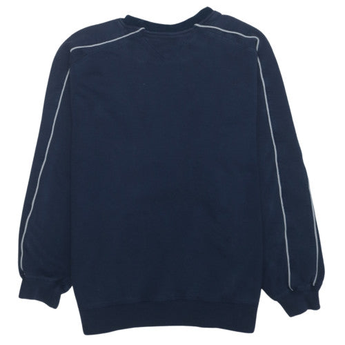 Reebok Mens Blue Crew Neck Pullover Sweatshirt L Classic Fleece