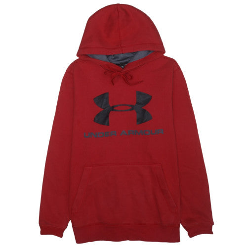 Under Armour Men’s Red Pullover Hoodie M Athletic Fit