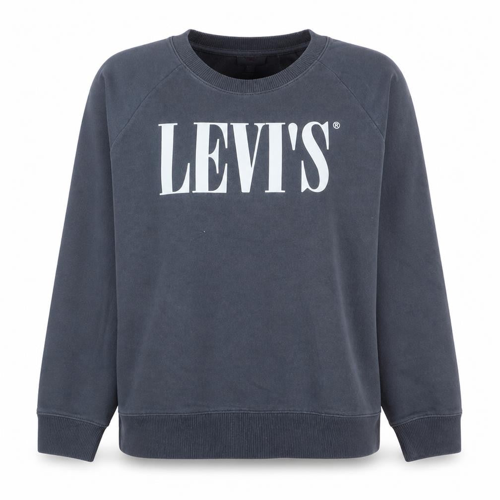 Levi's Women's Black XL Pullover Crew Neck Logo Sweatshirt