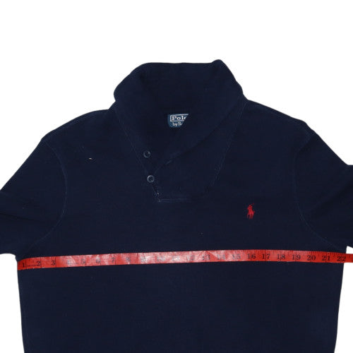 Polo Ralph Lauren Men's Navy Cotton Henley Sweatshirt M