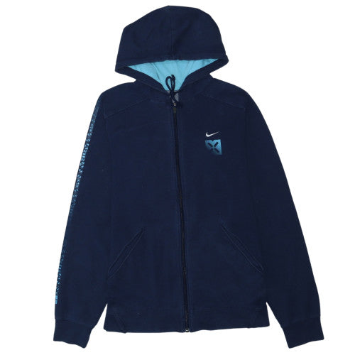 Nike Men's Blue Full Zip Dri-Fit Sports Hoodie Size M
