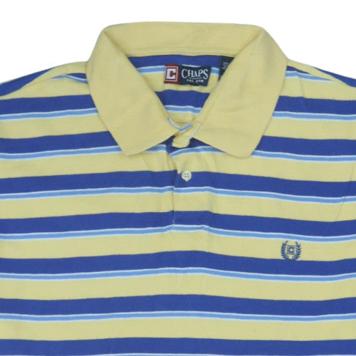Chaps Men's Multicoloured Striped Cotton Polo Shirt XXL Regular Fit