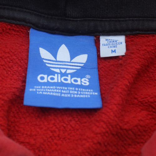 Adidas Men's Red Pullover Hoodie Medium Graphic Logo Sportswear