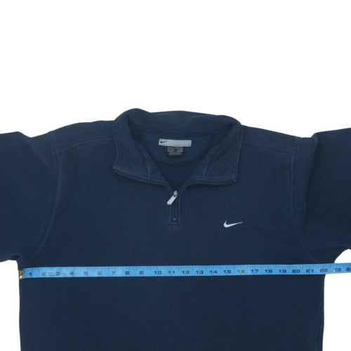 Nike Women's Navy 1/4 Zip Pullover Sweatshirt Size S Fleece