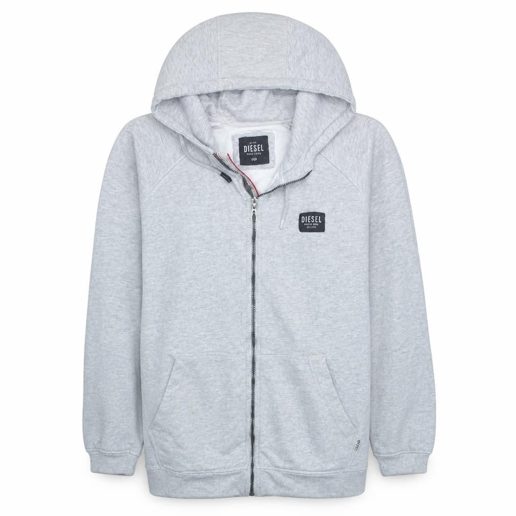 Diesel Men’s Grey Full Zip Hoodie XXL Regular Fit