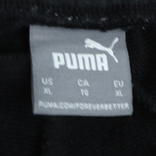 Puma Men's Black XL Jogger Trousers Fleece Elastic Waist